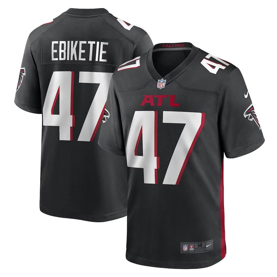 Men Atlanta Falcons 47 Arnold Ebiketie Nike Black Game Player NFL Jersey